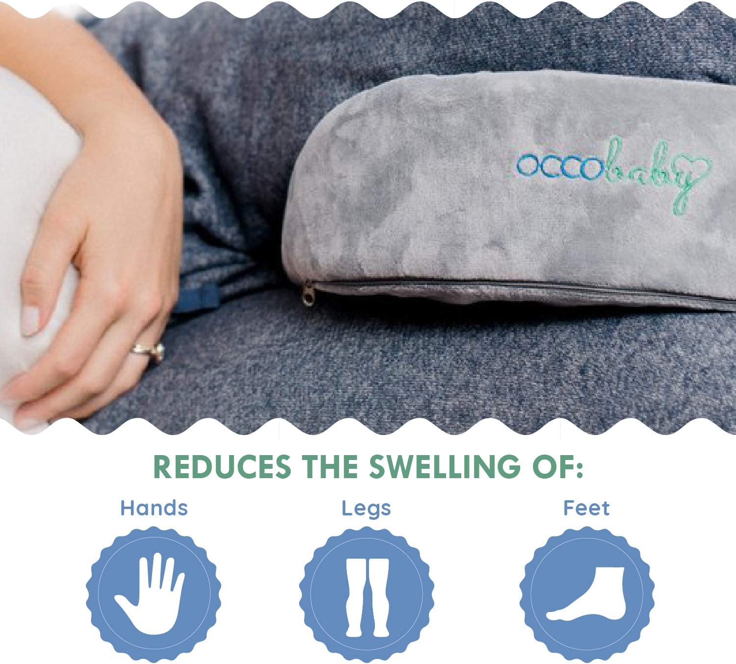 OCCObaby Pregnancy Wedge Pillow for Belly Support and Comfort