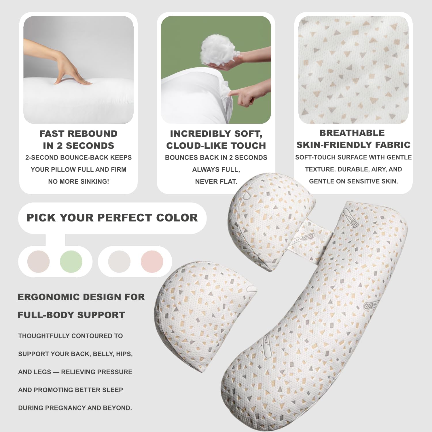 YZCCtixi Pregnancy Pillow - Full Body Maternity Support
