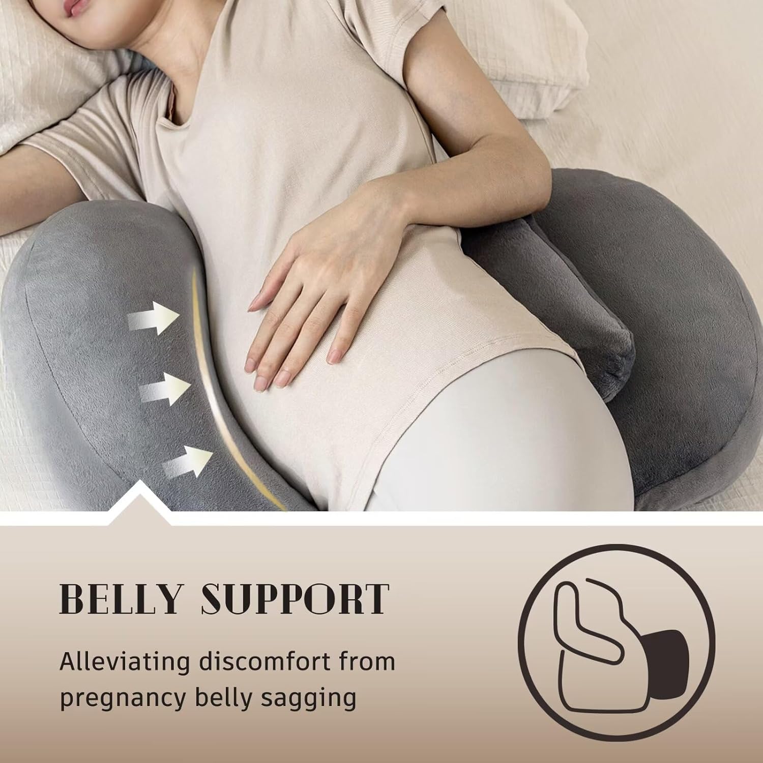 DOWNCOOL Pregnancy Pillow with Removable Cover 1