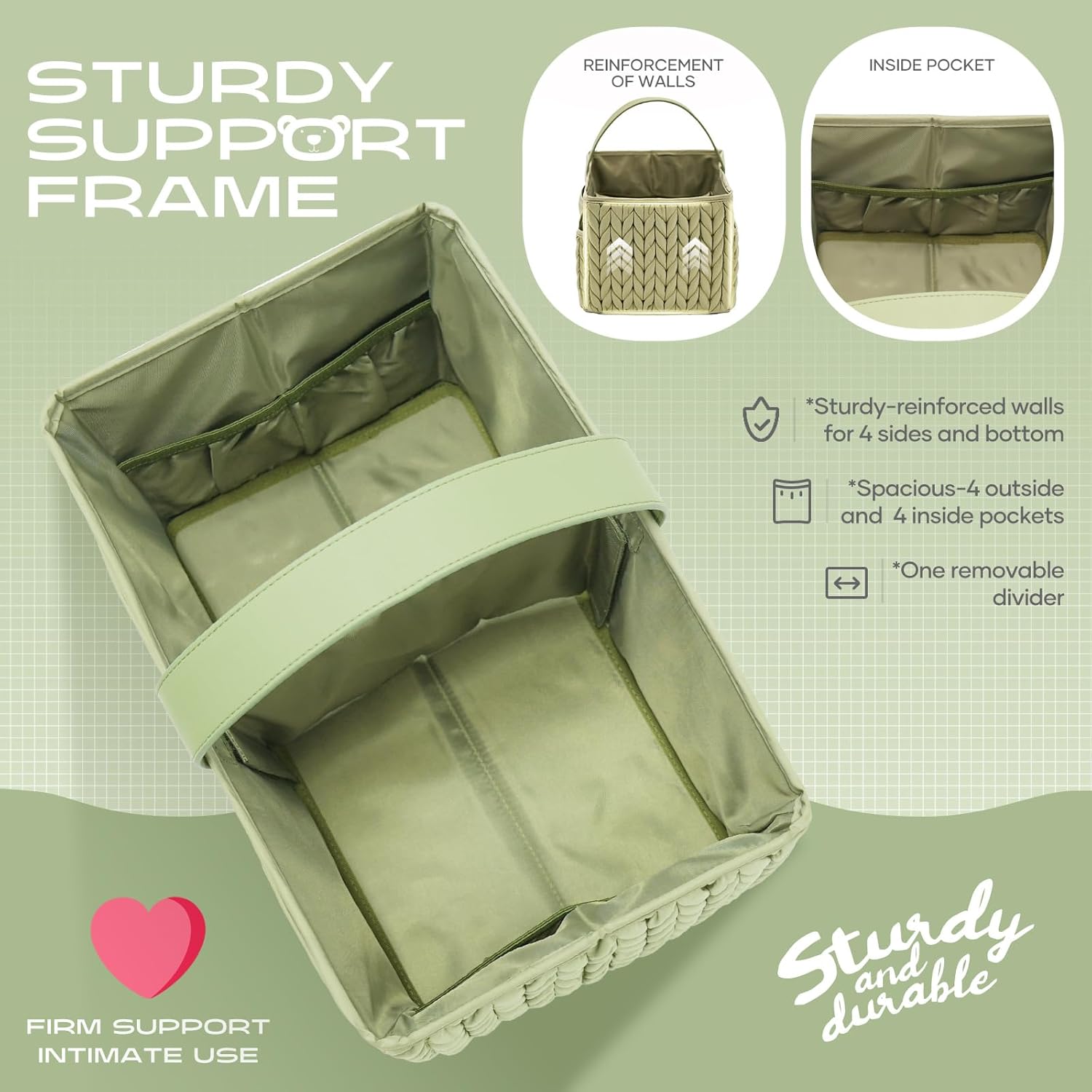 LUKJOJO Luxury Baby Diaper Caddy with Tote Bag