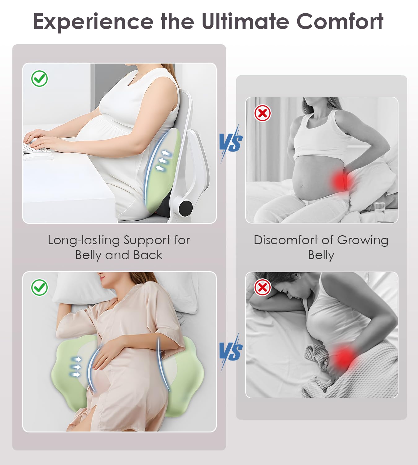 DONAMA Pregnancy Pillow with Cooling Case