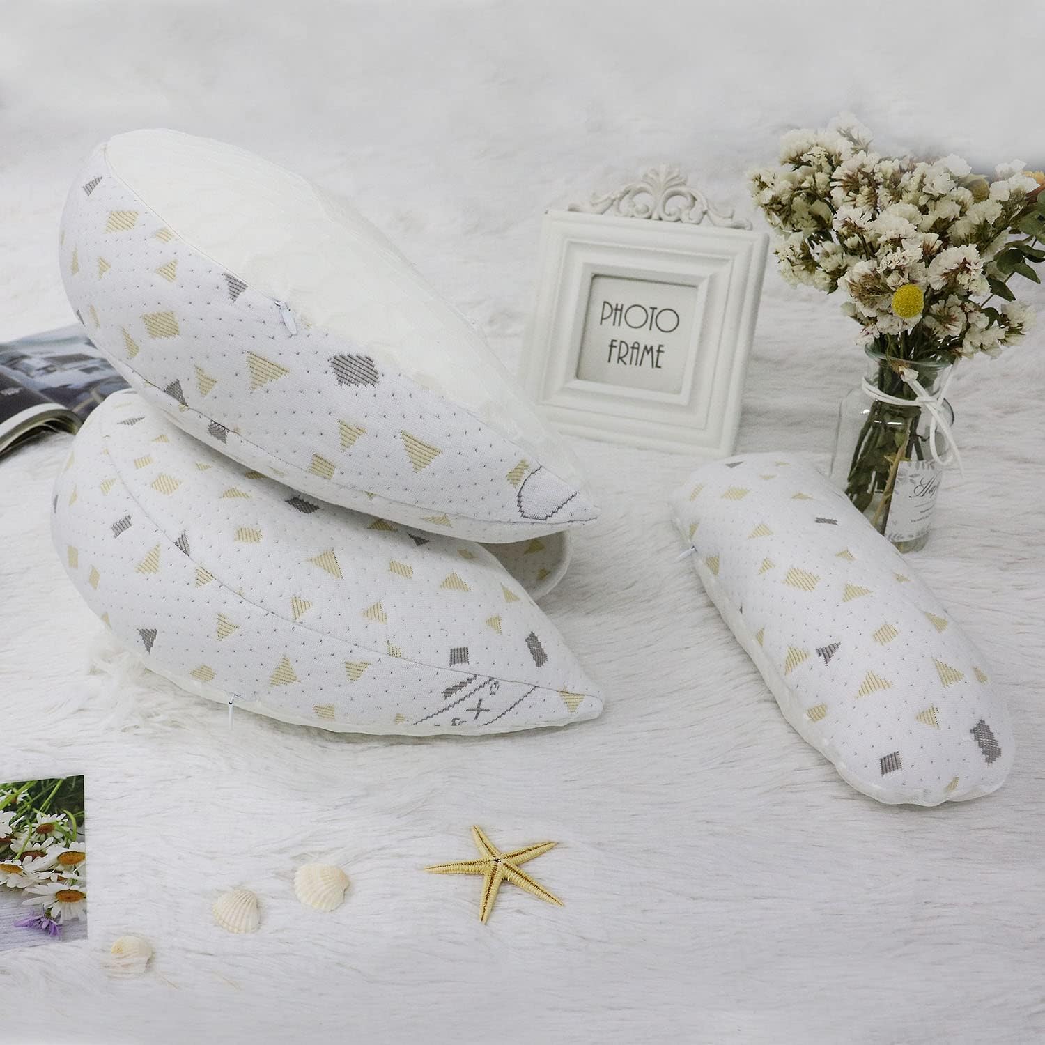 Lacomfy Pregnancy Pillow with Belly Support and Detachable Cover