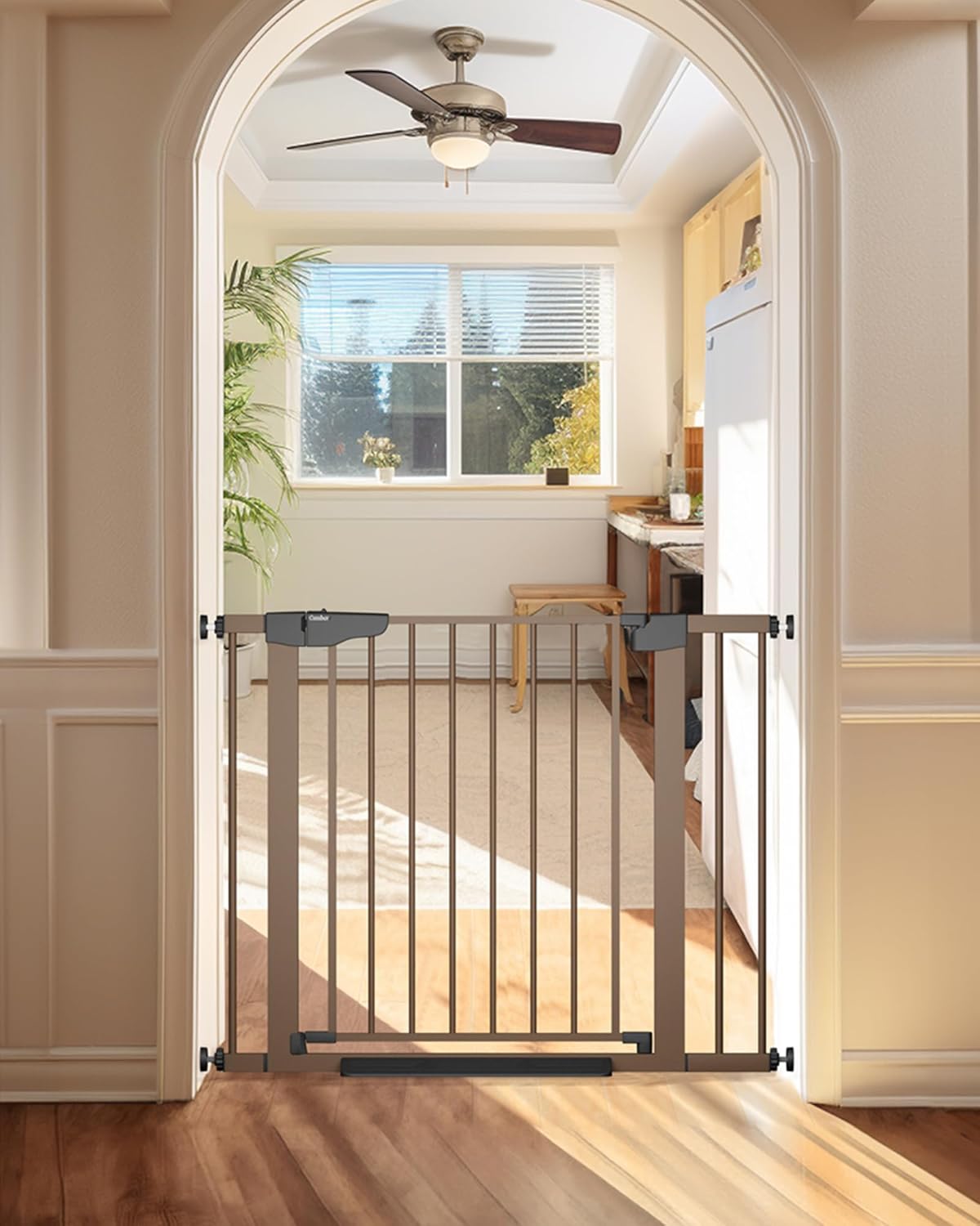 Cumbor 297-406 Durable Stair Safety Gate for Kids and Pets
