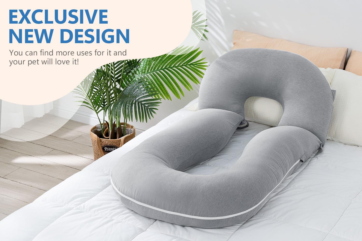 INSEN Pregnancy Pillow with Detachable Design
