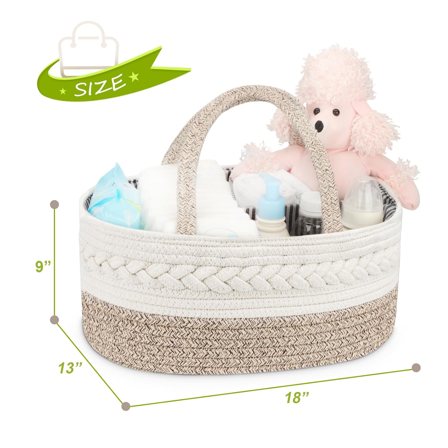 Maliton XXLarge Diaper Caddy Organizer Basket