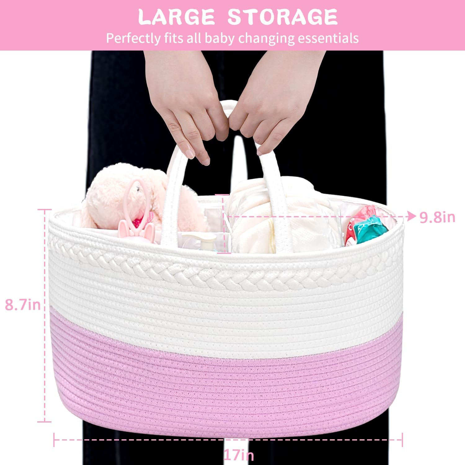 ABenkle Boho Chic Diaper Caddy Organizer