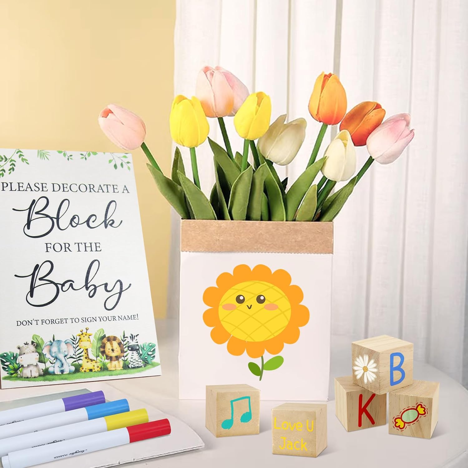 Baby Shower Game Sign Kite Diaper Caddy