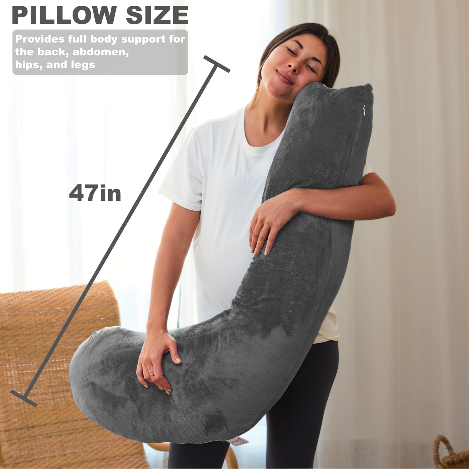 YZCCtixi Pregnancy Pillow with Detachable Cover