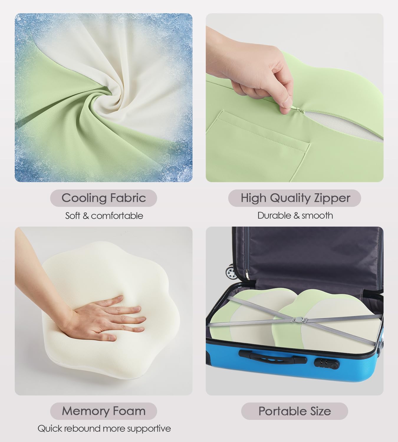 DONAMA Pregnancy Pillow with Cooling Case