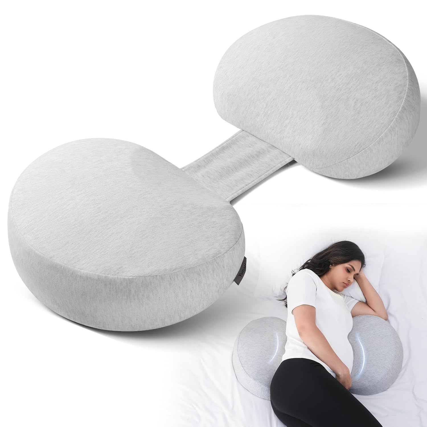 Yunari Memory Foam Pregnancy Pillow for Side Sleepers