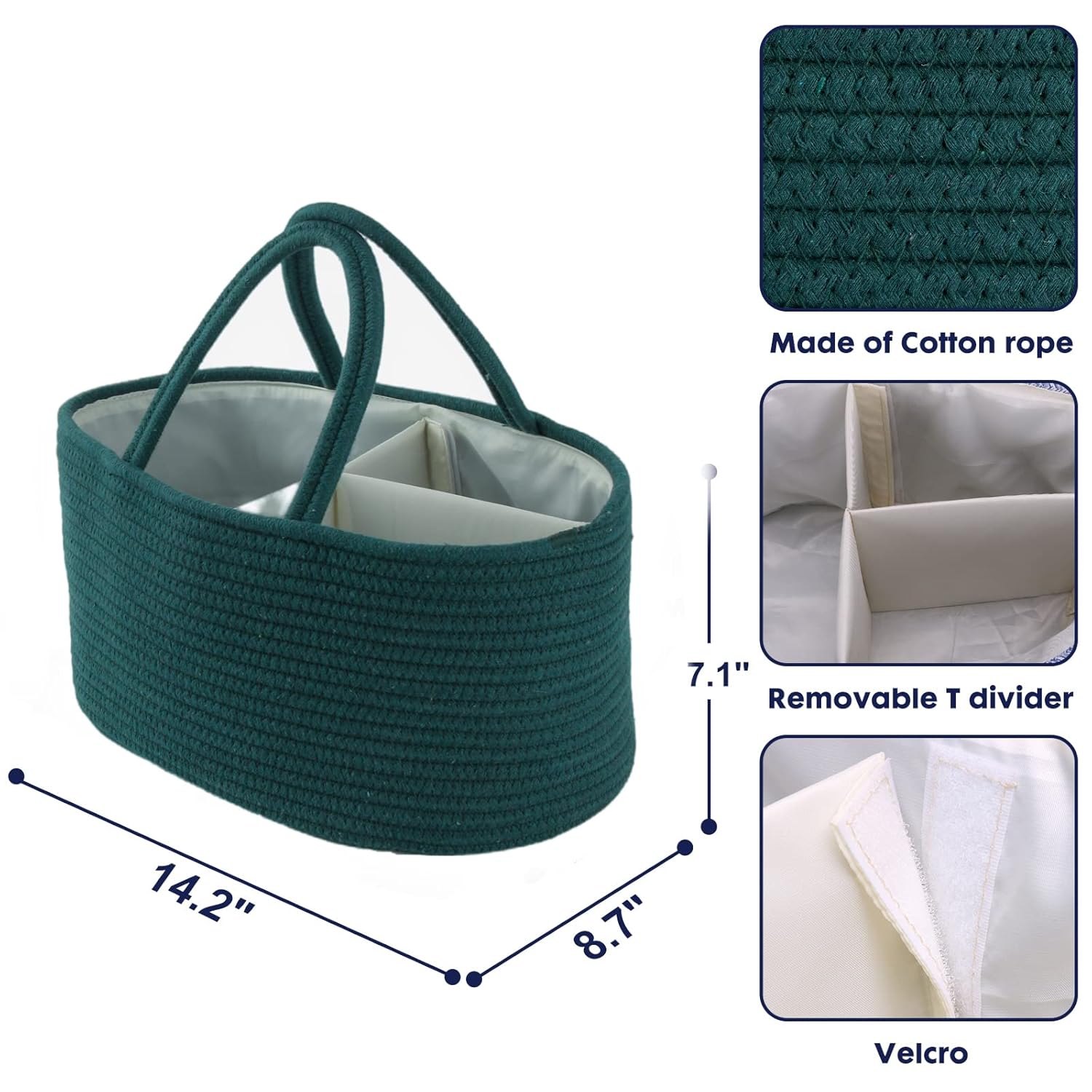 XUANGUO Baby Diaper Caddy Organizer Dark Green 1