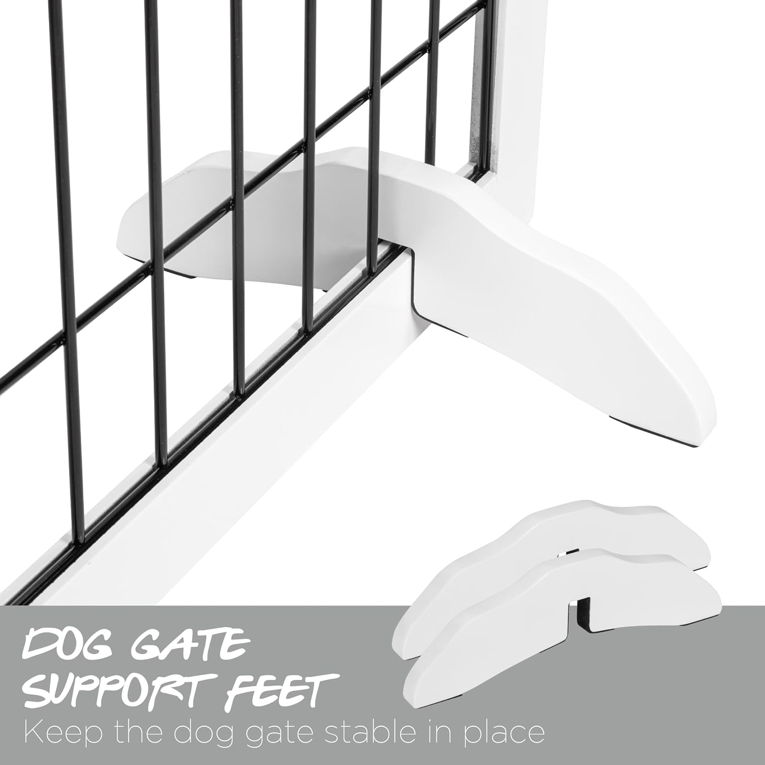 PAWLAND Support Feet for 360 Degree Configurable Dog Gate White 1