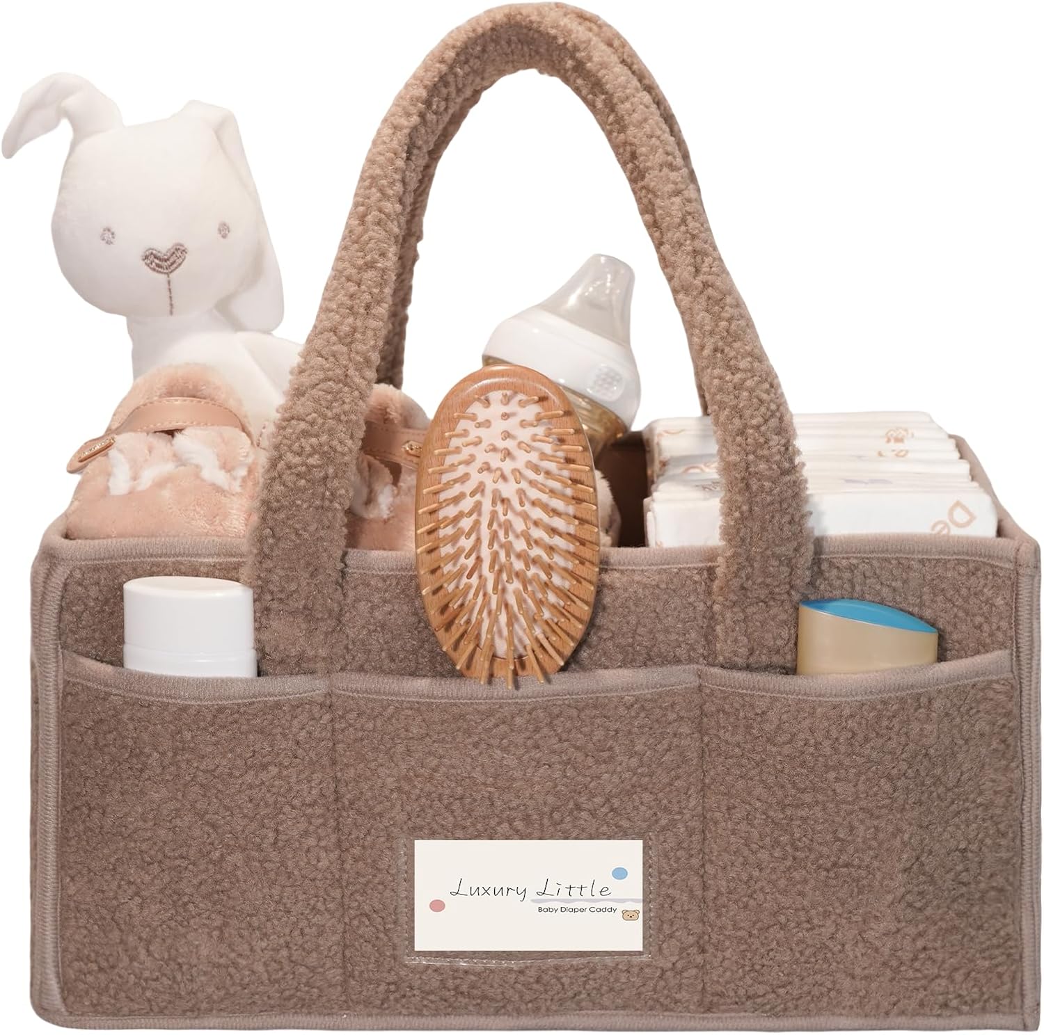 Luxury Little Diaper Caddy Organizer with Removable Dividers 1