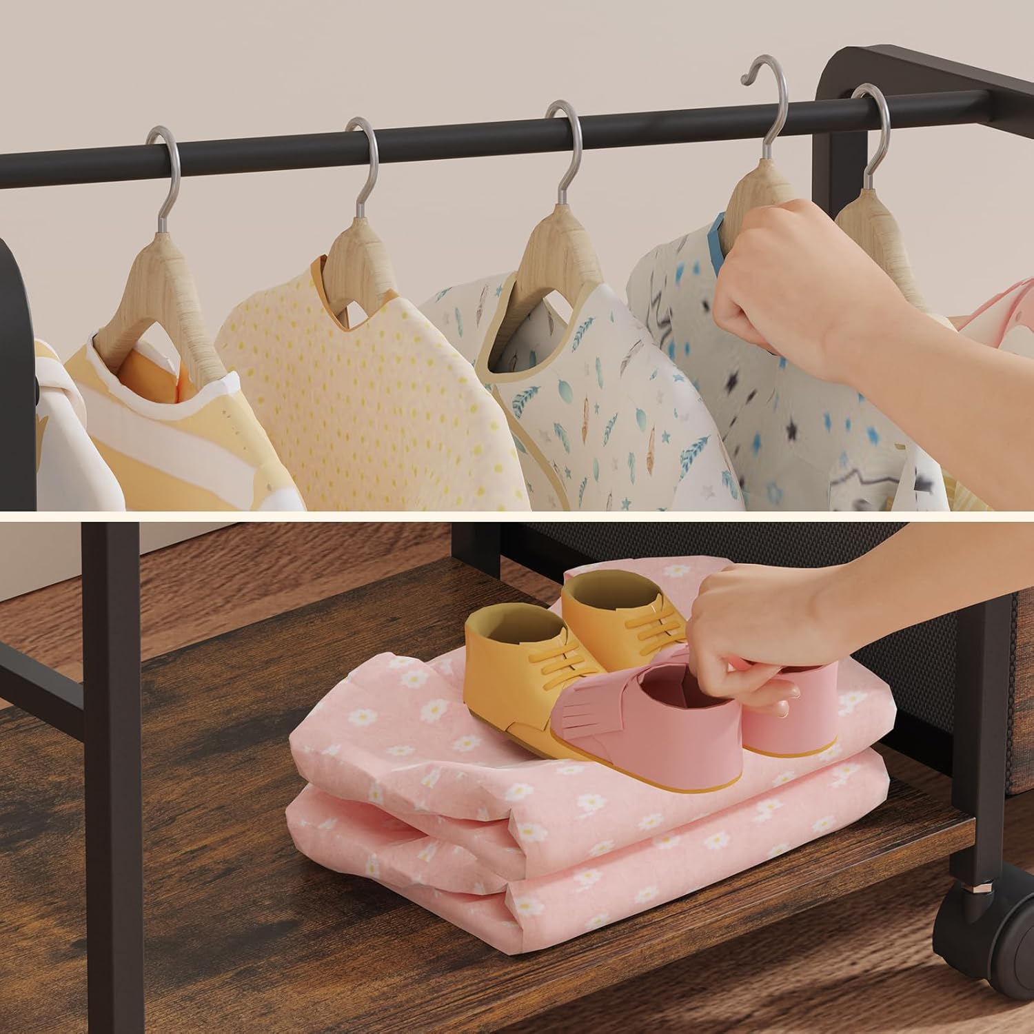 BBLIKE 3in1 Diaper Caddy Organizer - Black Brown