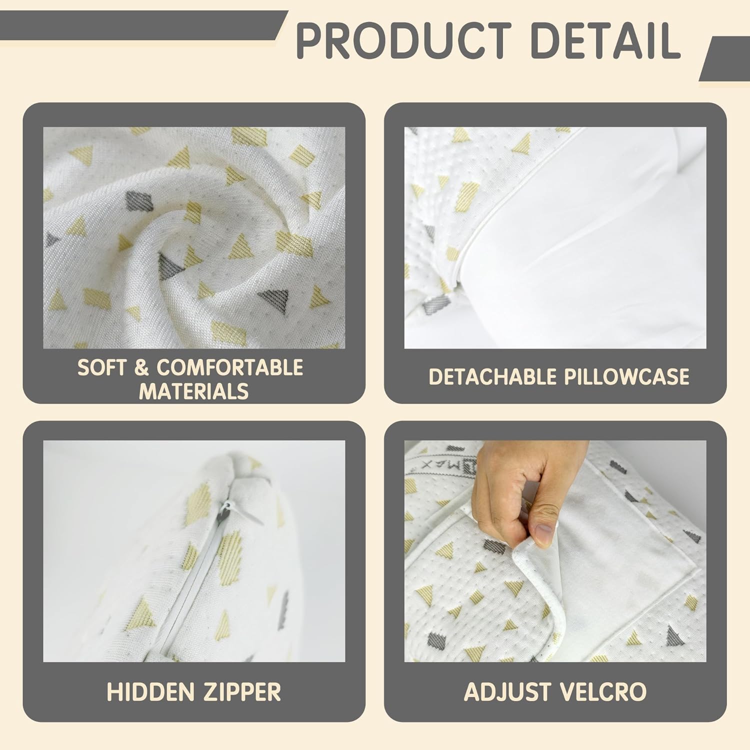 GloTika Pregnancy Pillow with Adjustable Support 1