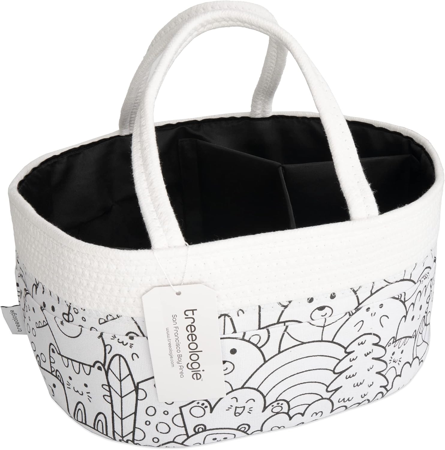 Treeologie Baby Rope Canvas Diaper Caddy Organizer