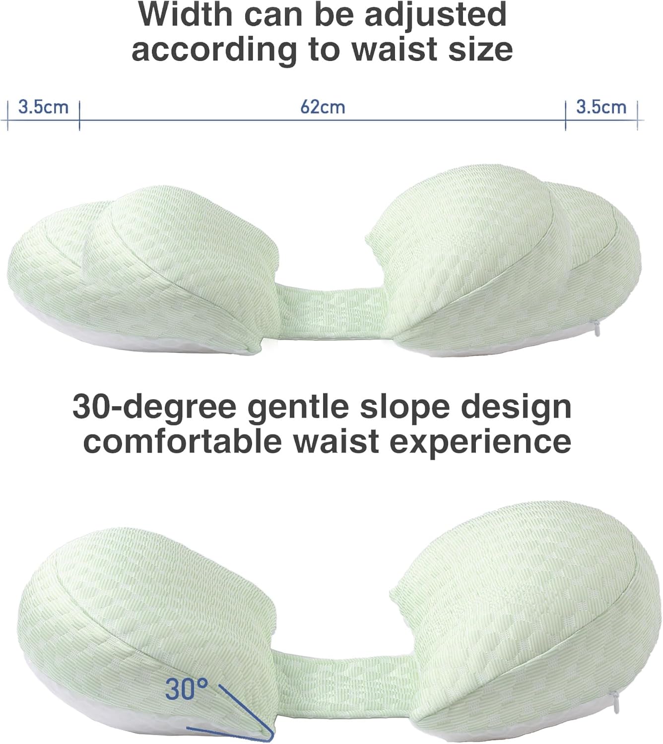 Cooling Pregnancy Pillow with Double-Sided Support