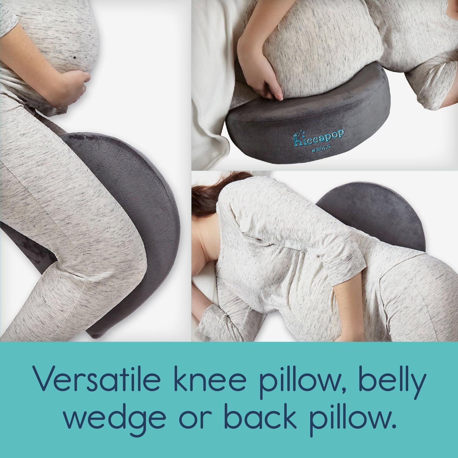 hiccapop Pregnancy Wedge Pillow - 2-Sided Memory Foam Support