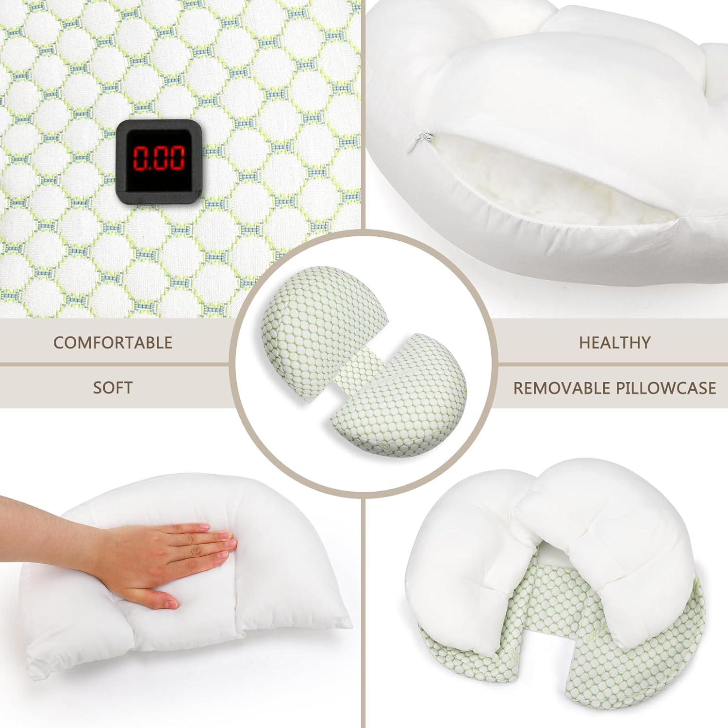 LGCLGY Pregnancy Pillow with Adjustable Wedge and Detachable Cover 1