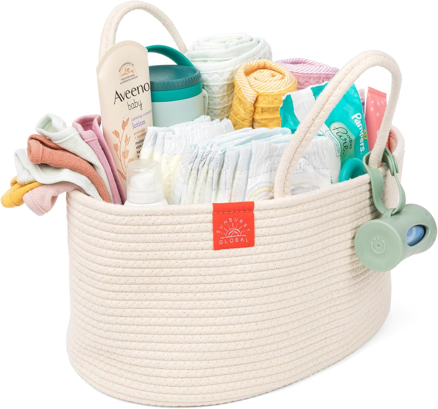 SUNBURST GLOBAL Diaper Caddy Organizer - Nursery Essential