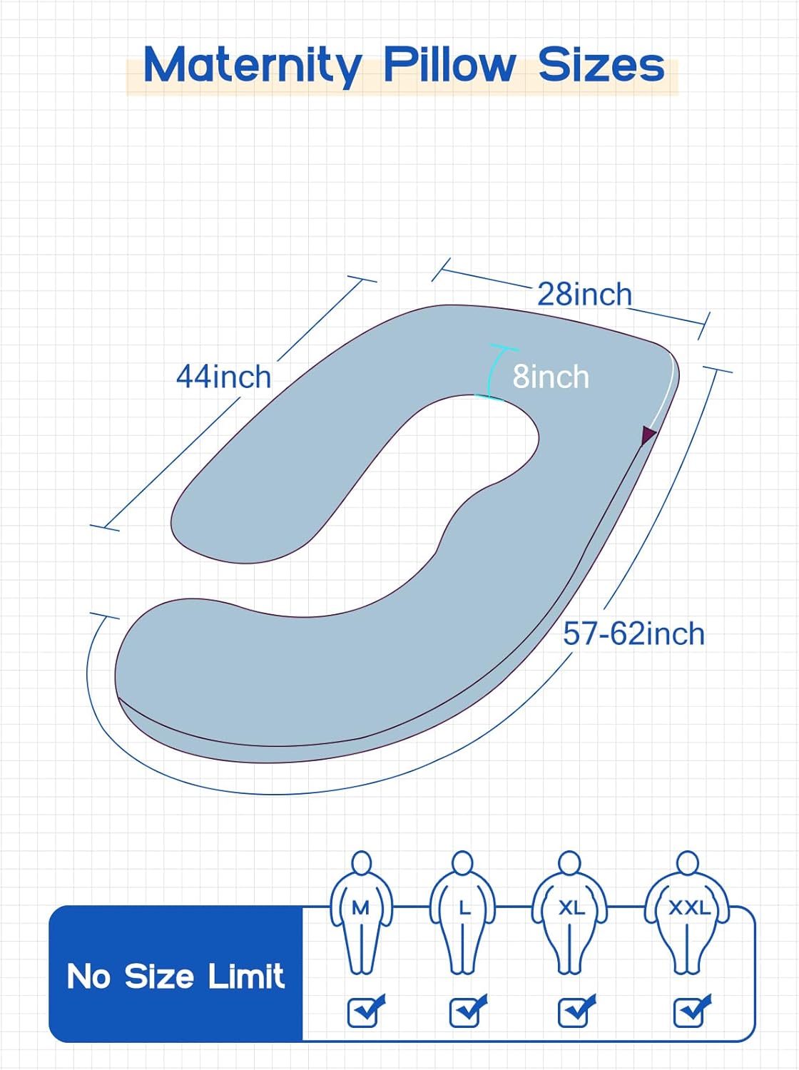Wndys Dream 60 Inch Pregnancy Pillow with Cooling Velvet Cover 1