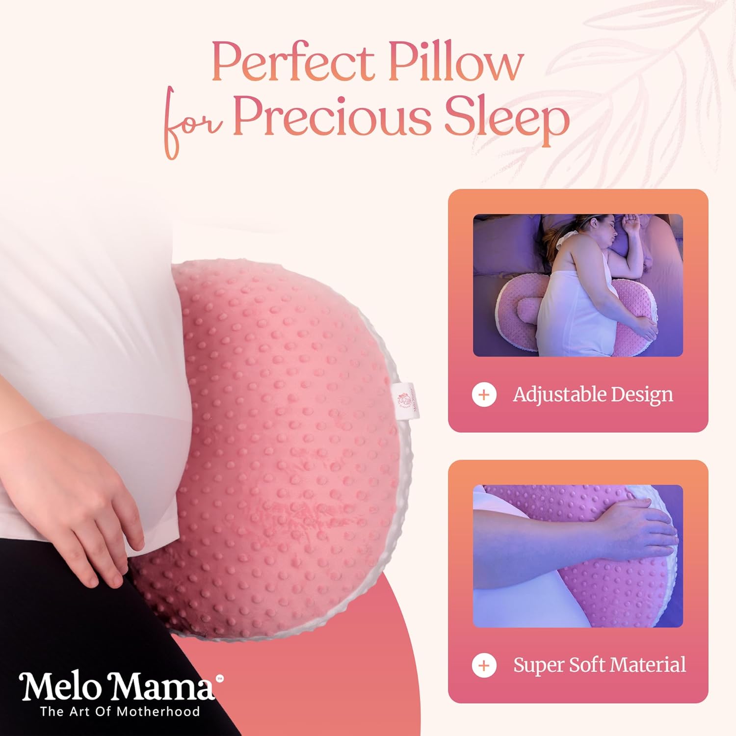 Melo Mama Pregnancy Pillow with Washable Cover