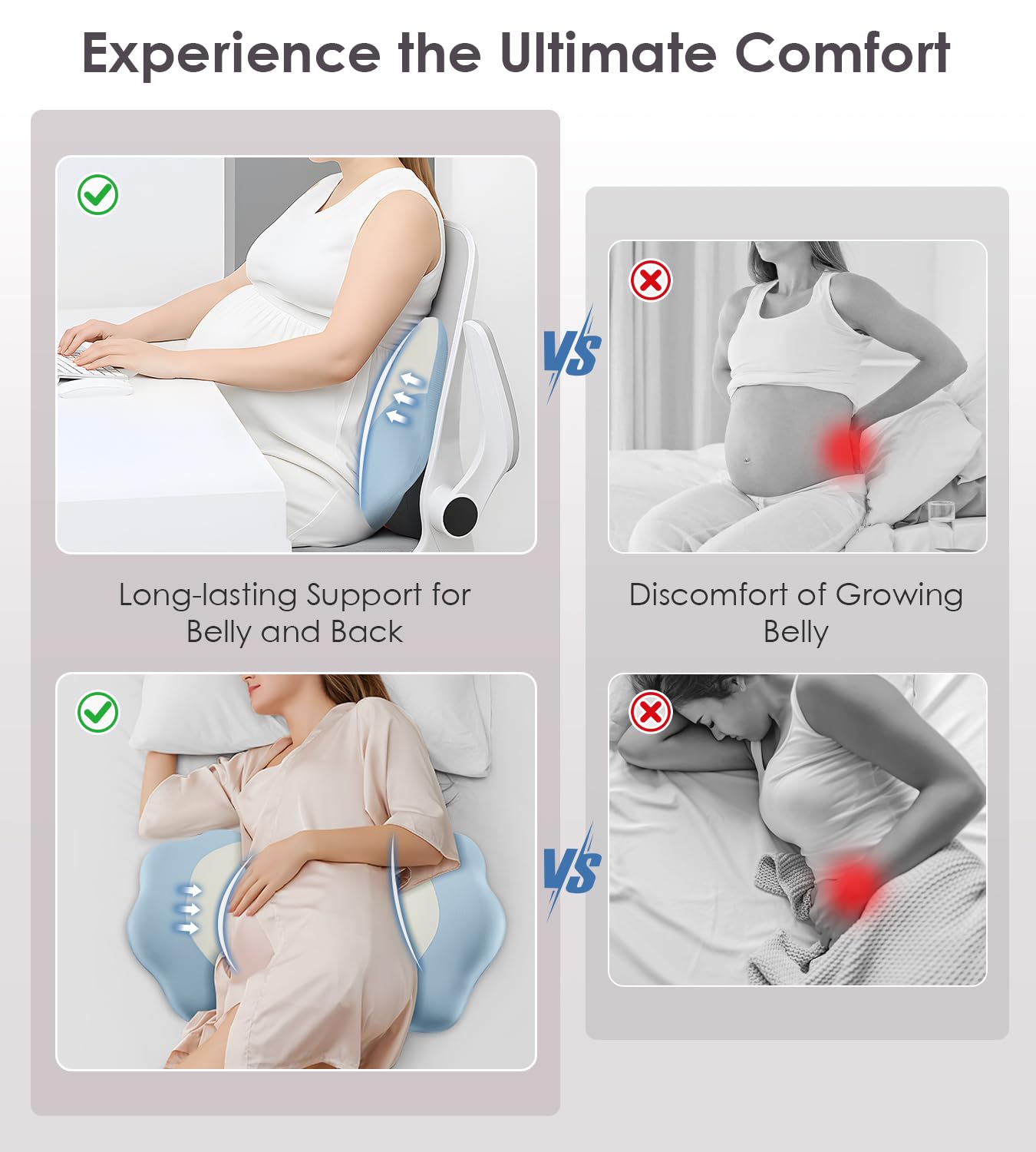 DONAMA Pregnancy Pillow with Cooling Case 1
