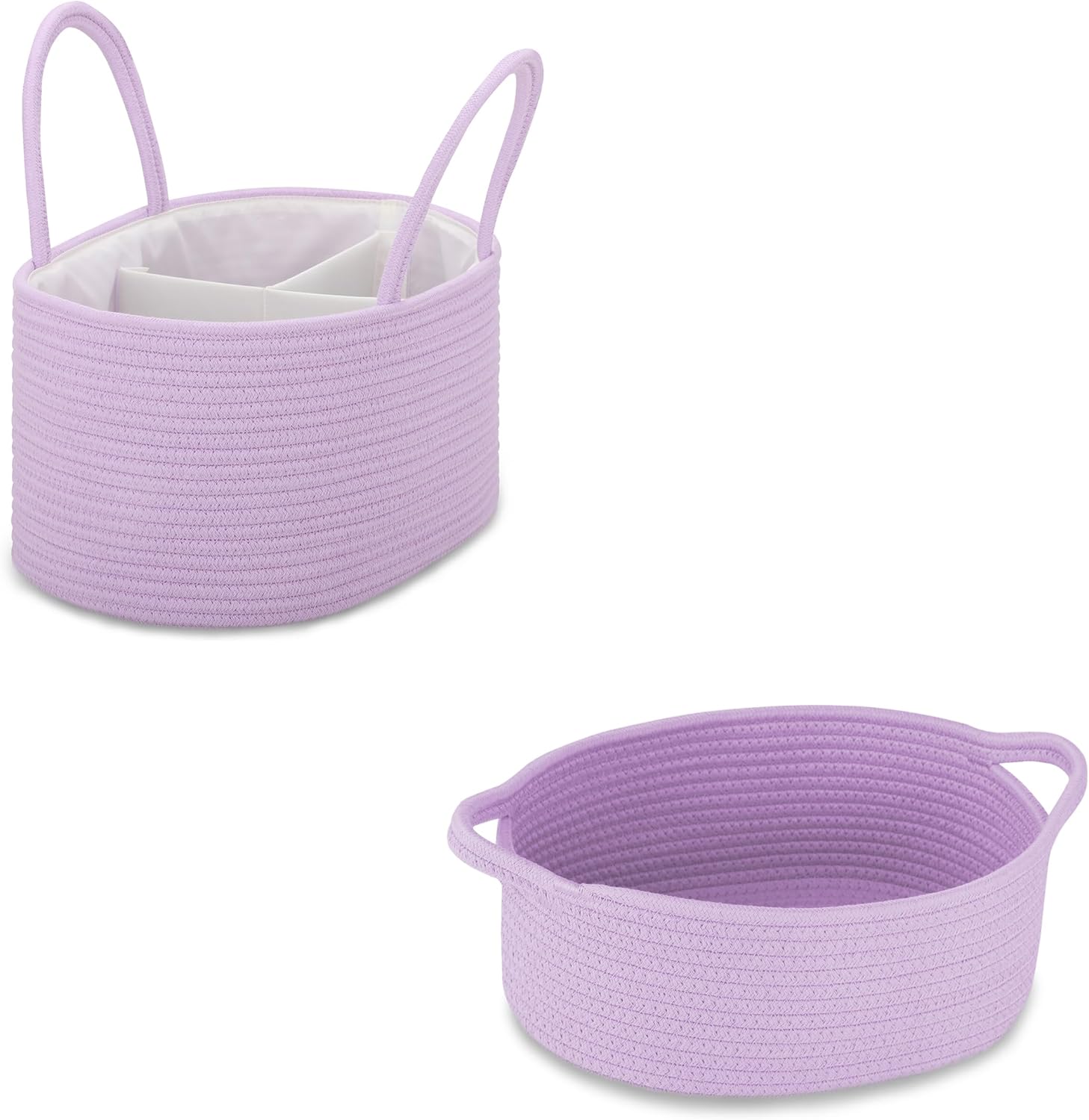 COMSE Large Diaper Caddy Organizer with Dividers