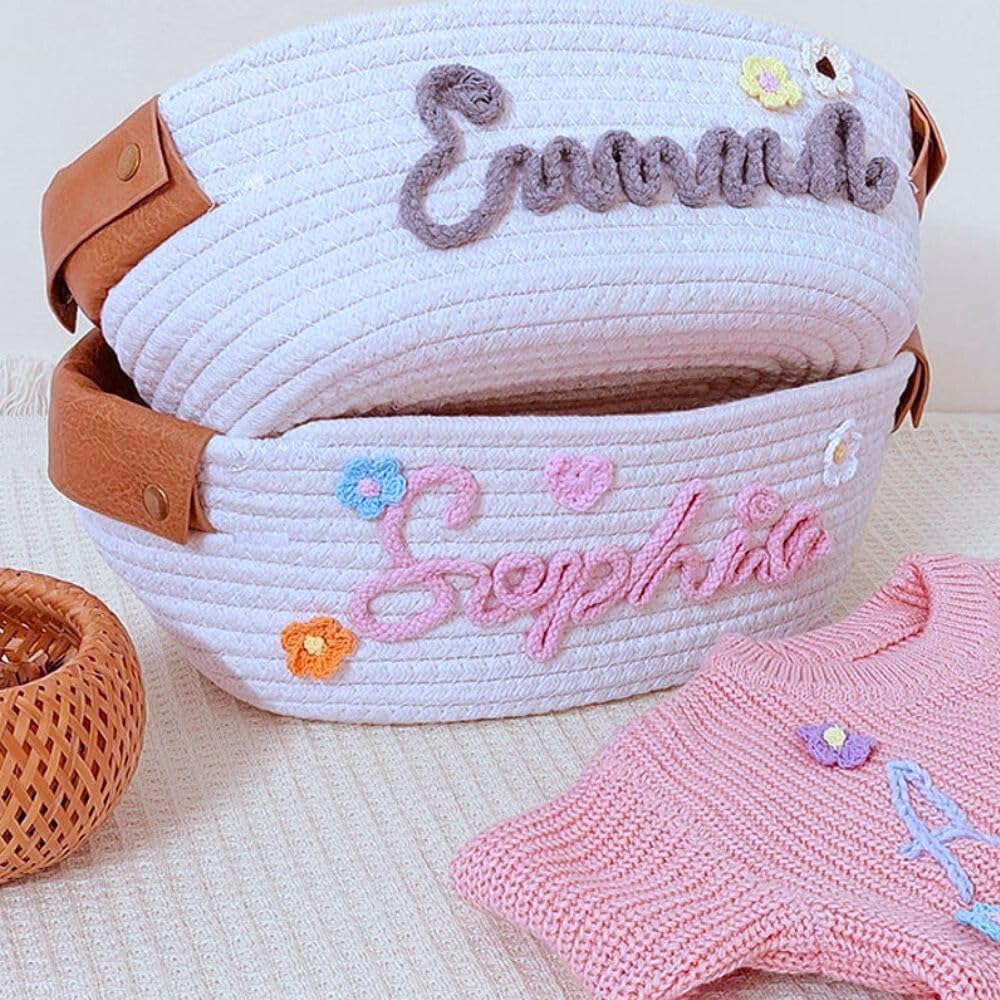 Personalized Baby Shower Gift Basket with Custom Name