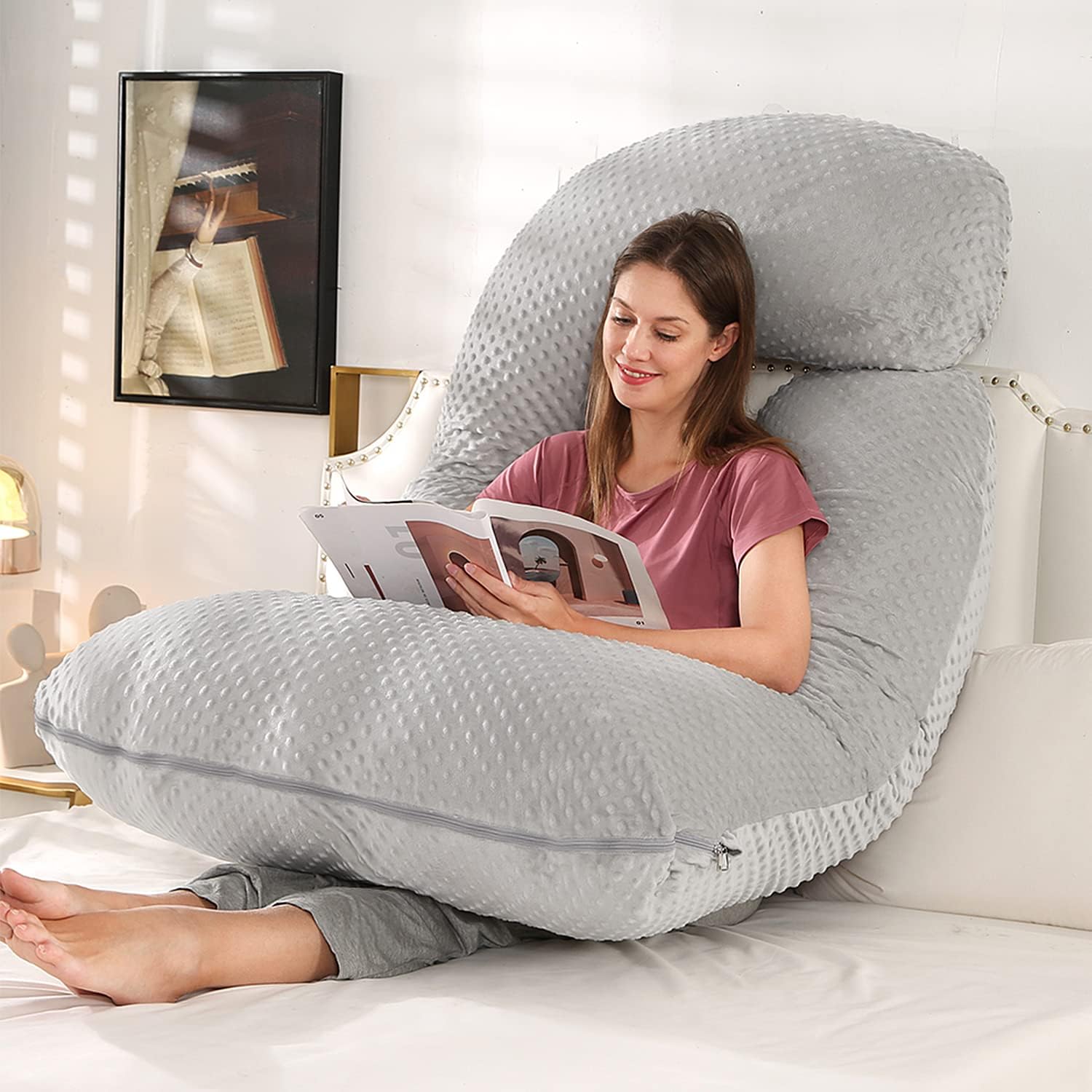 Elover Pregnancy Pillow 60inch Full Body Maternity Support