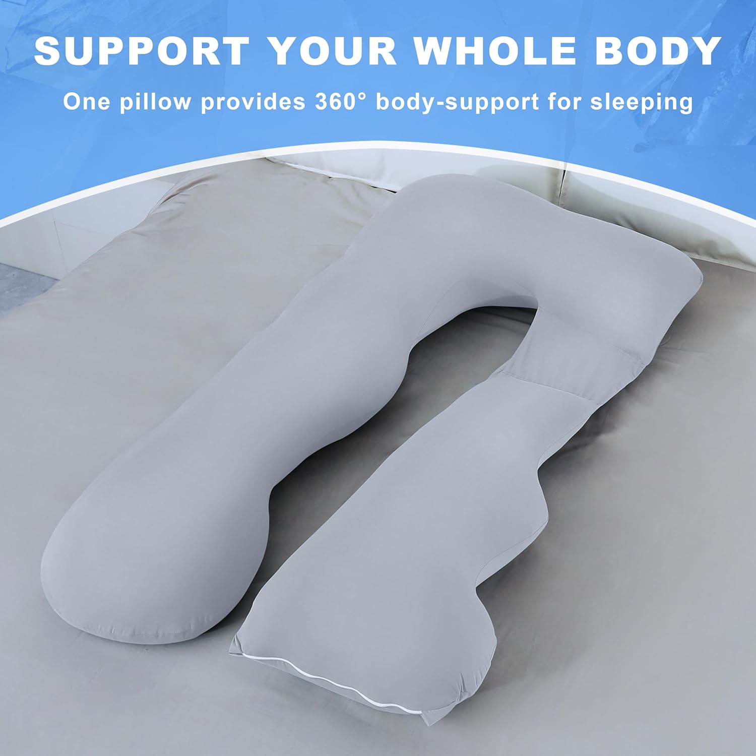 Lovely Care Pregnancy Pillow with Cooling Cover
