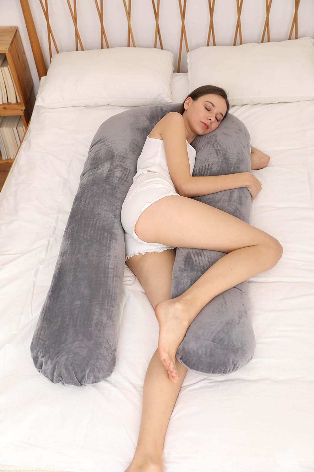 EVOLIVE U-Shaped Maternity Pillow with Removable Micromink Cover 1
