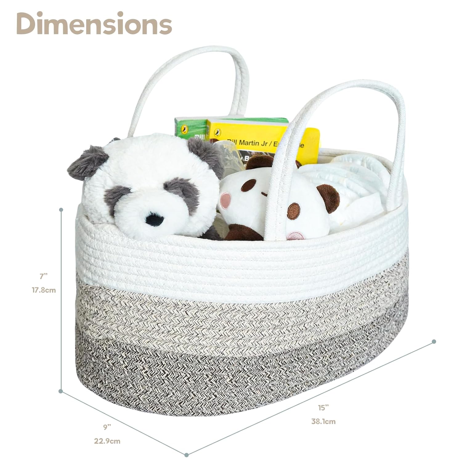 Baby Diaper Caddy Organizer - Gradient Brown