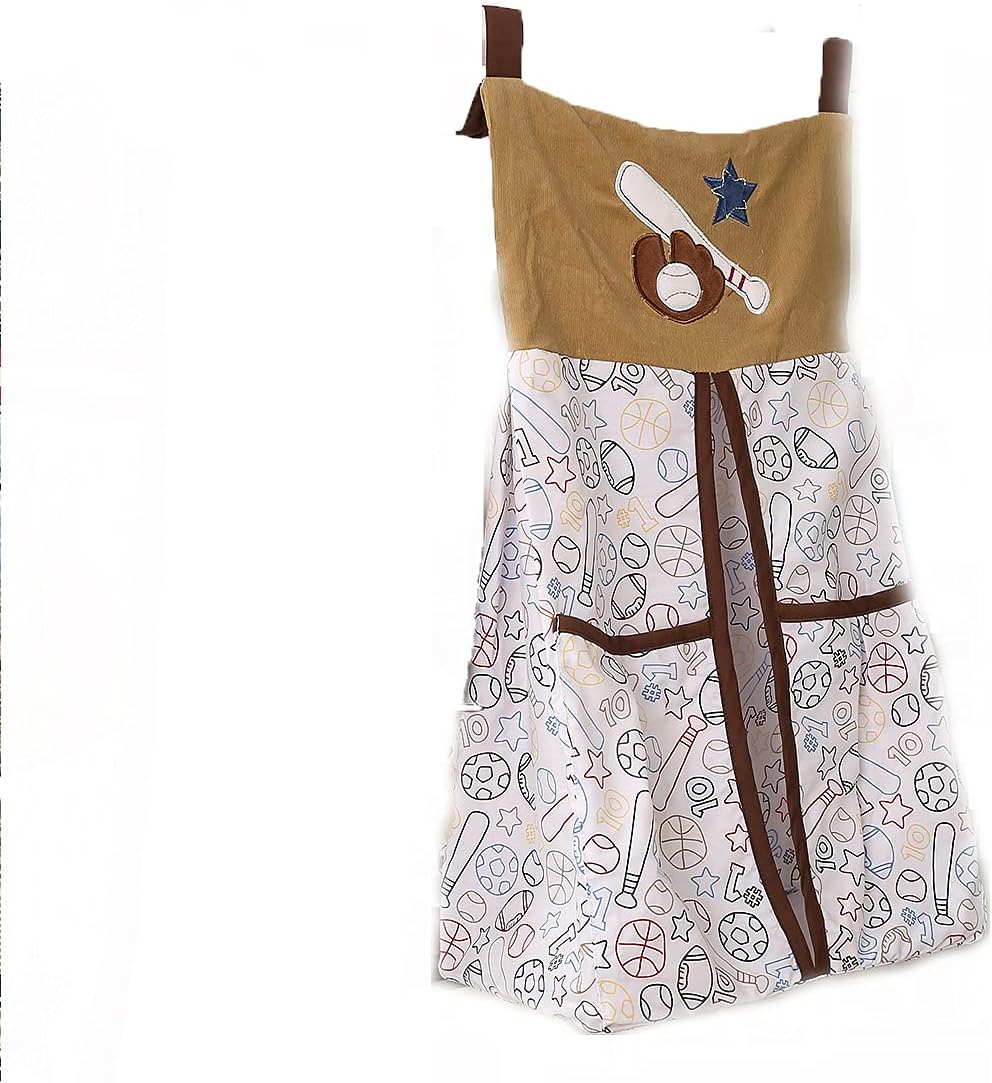 CribMATE Embroidery Diaper Stacker Brown Sports