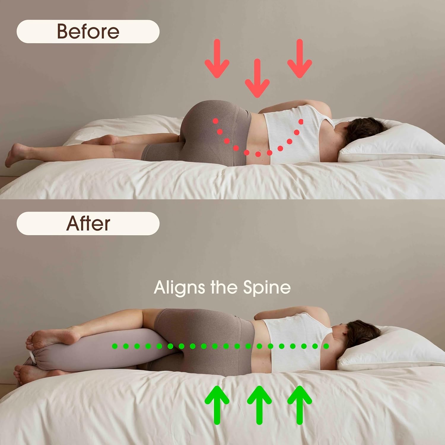 bbhugme Adjustable Pregnancy Pillow - Dusty Pink