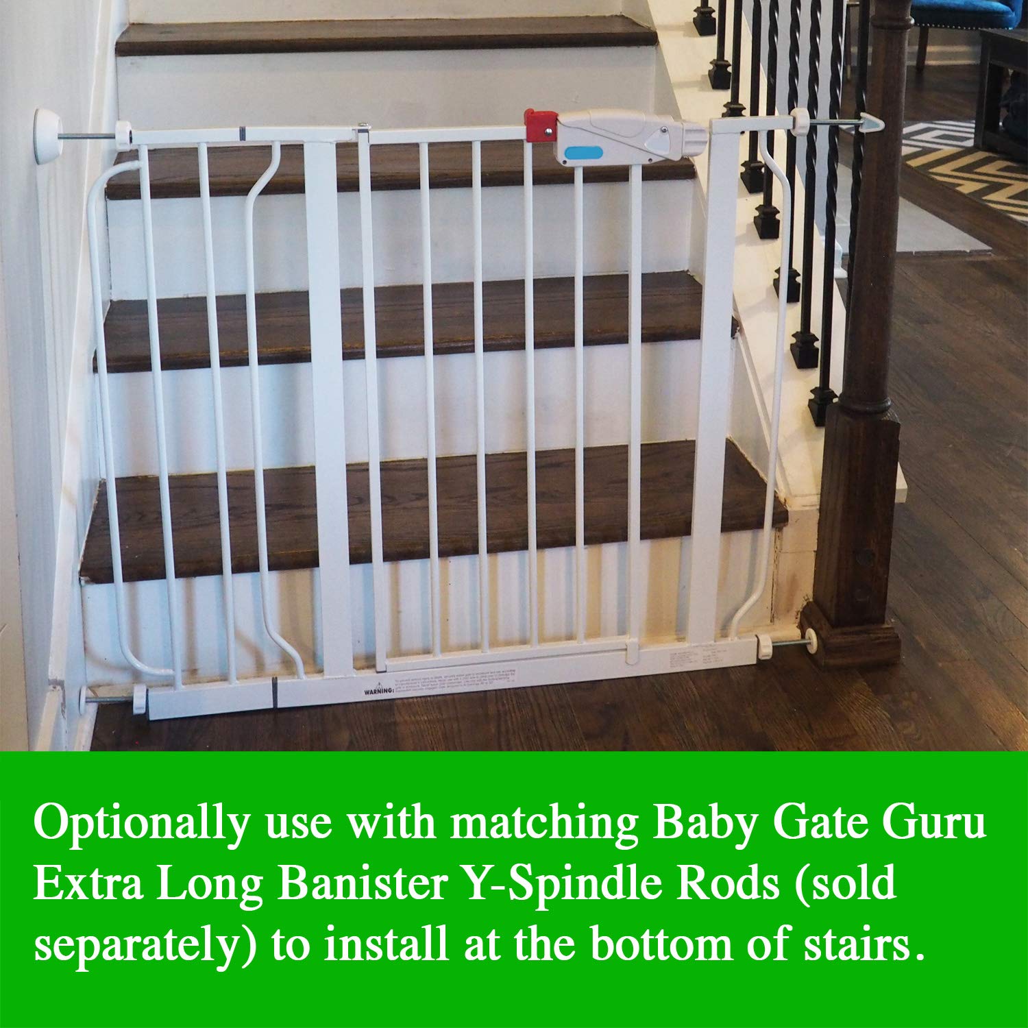 Extra Long M8 Spindle Rods 4 Pack for Baby Gates