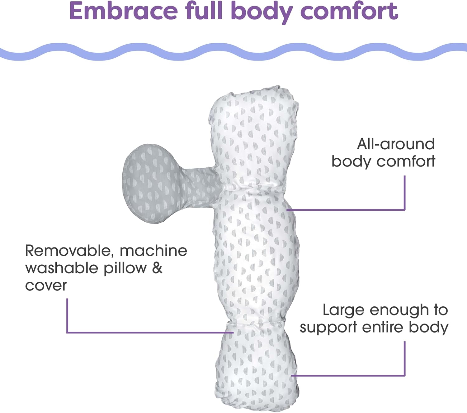 Boppy Full Body Side Sleeper Pregnancy Pillow Combo