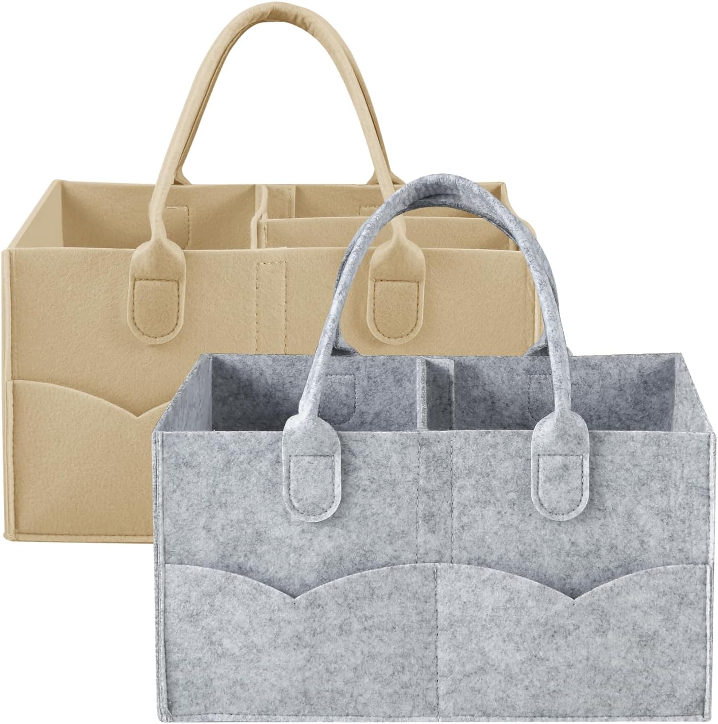 PandaEar 2 Pack Baby Diaper Caddy Organizer Portable