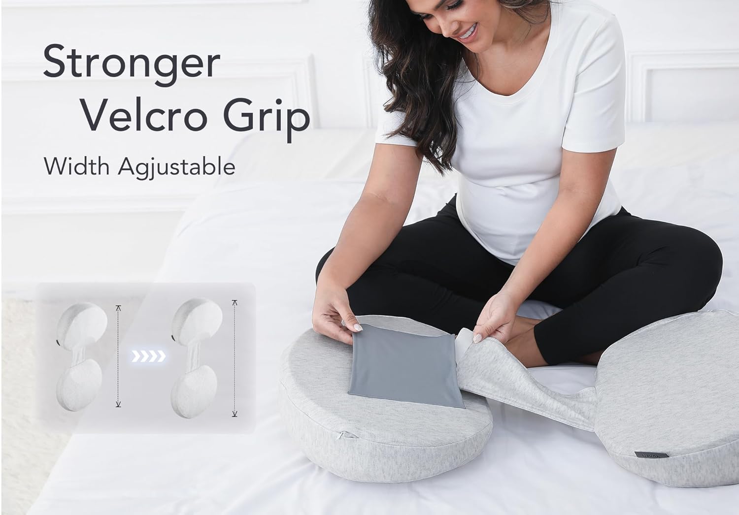 Yunari Memory Foam Pregnancy Pillow for Side Sleepers