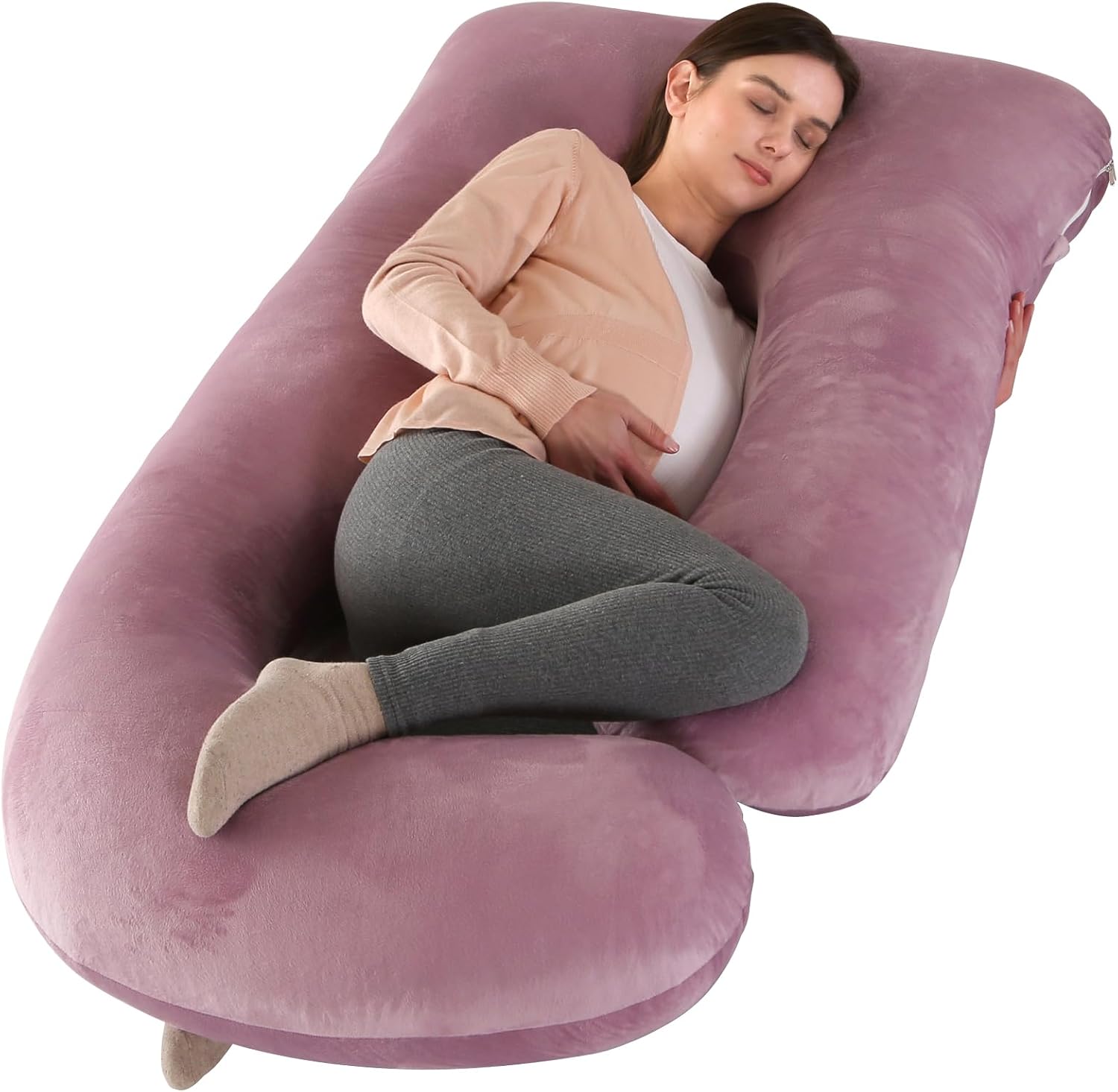 Victostar U Shaped Pregnancy Pillow with Removable Cover