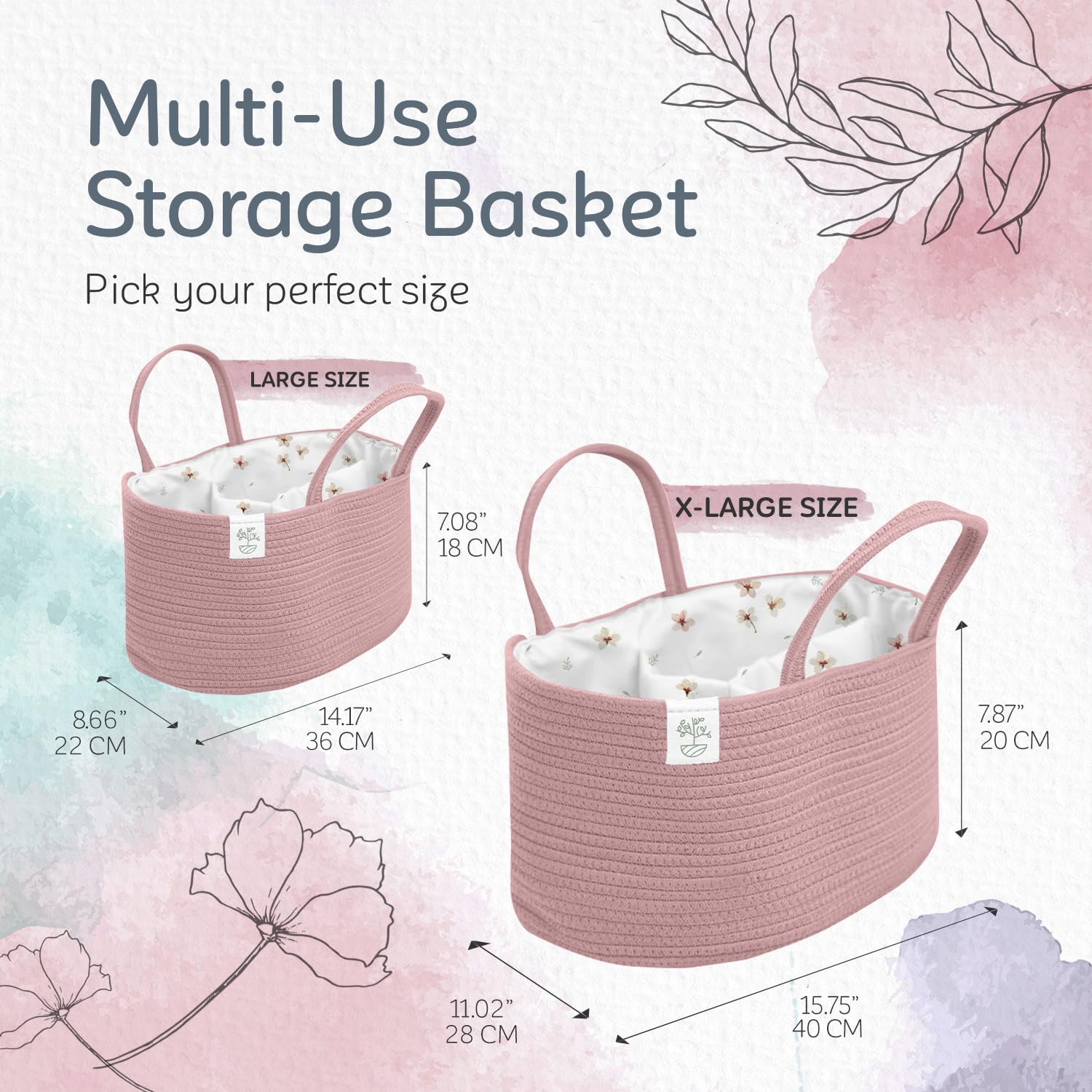 KiddyCare Diaper Caddy Organizer with Handle and Lid