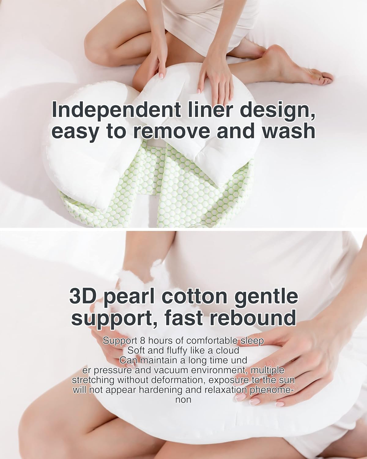 Busarilar Pregnancy Pillow for Back Legs Belly Hips Support