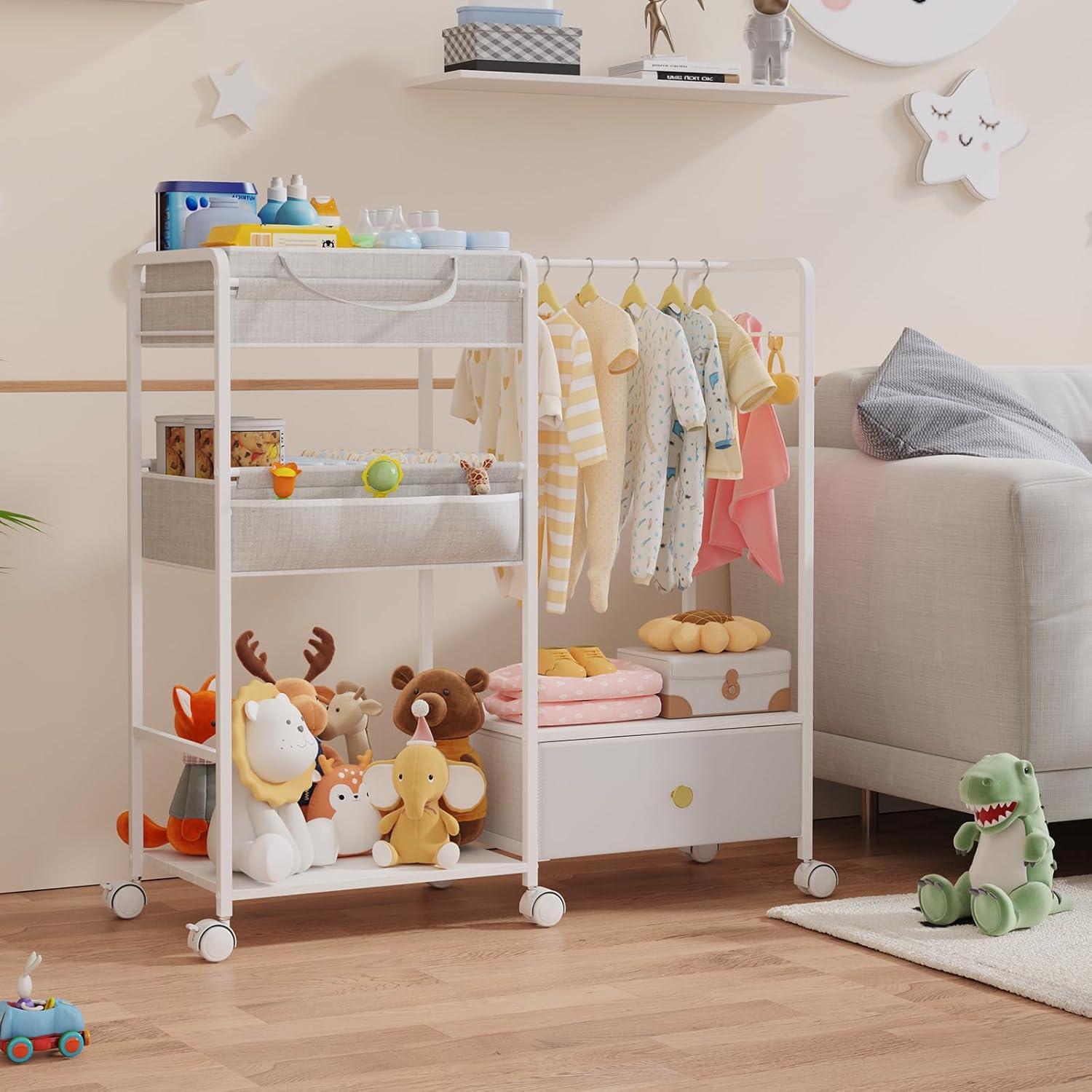 BBLIKE 3in1 Diaper Caddy Organizer with Wheels