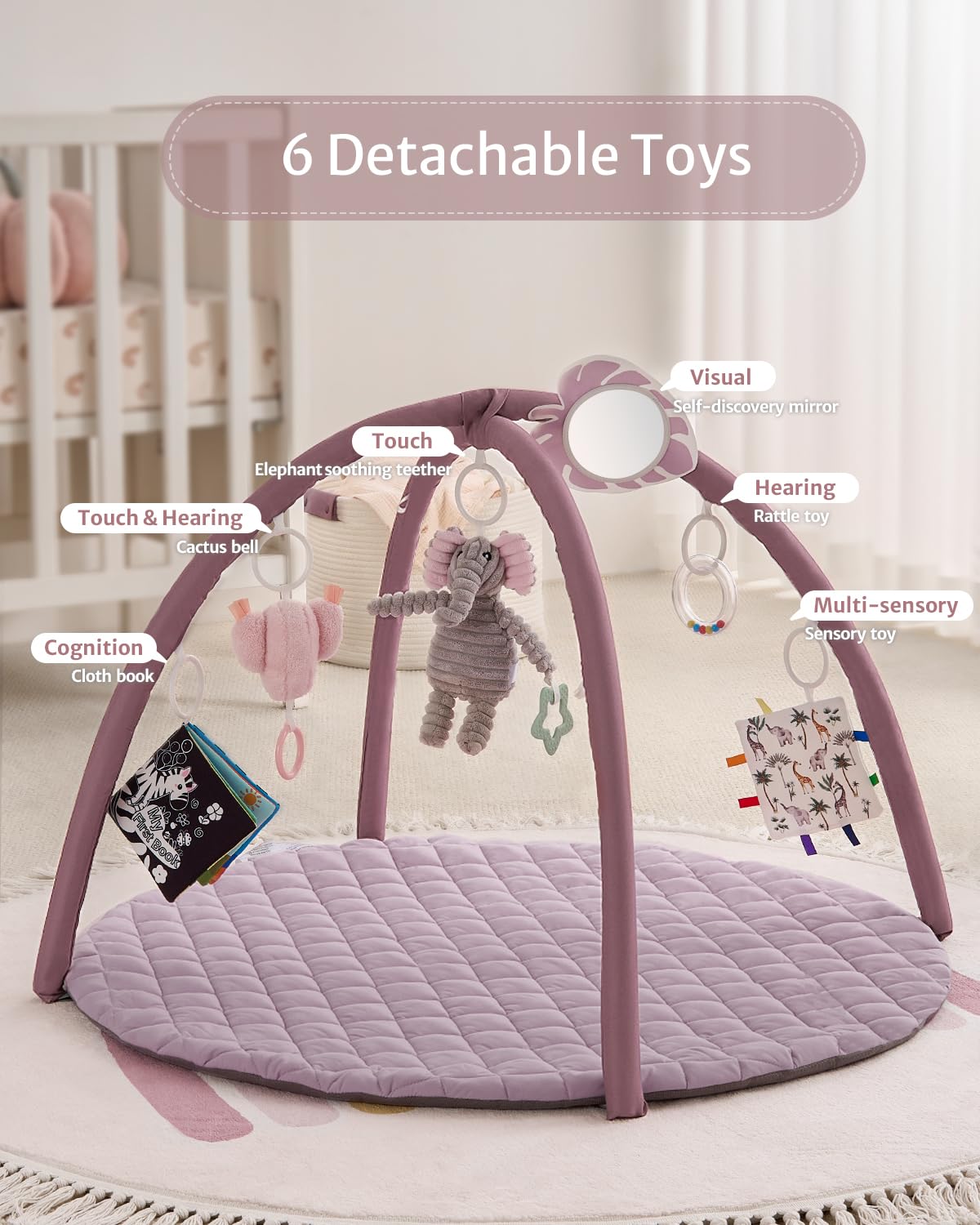 Blissful Diary Baby Play Gym Mat and Diaper Caddy Bundle