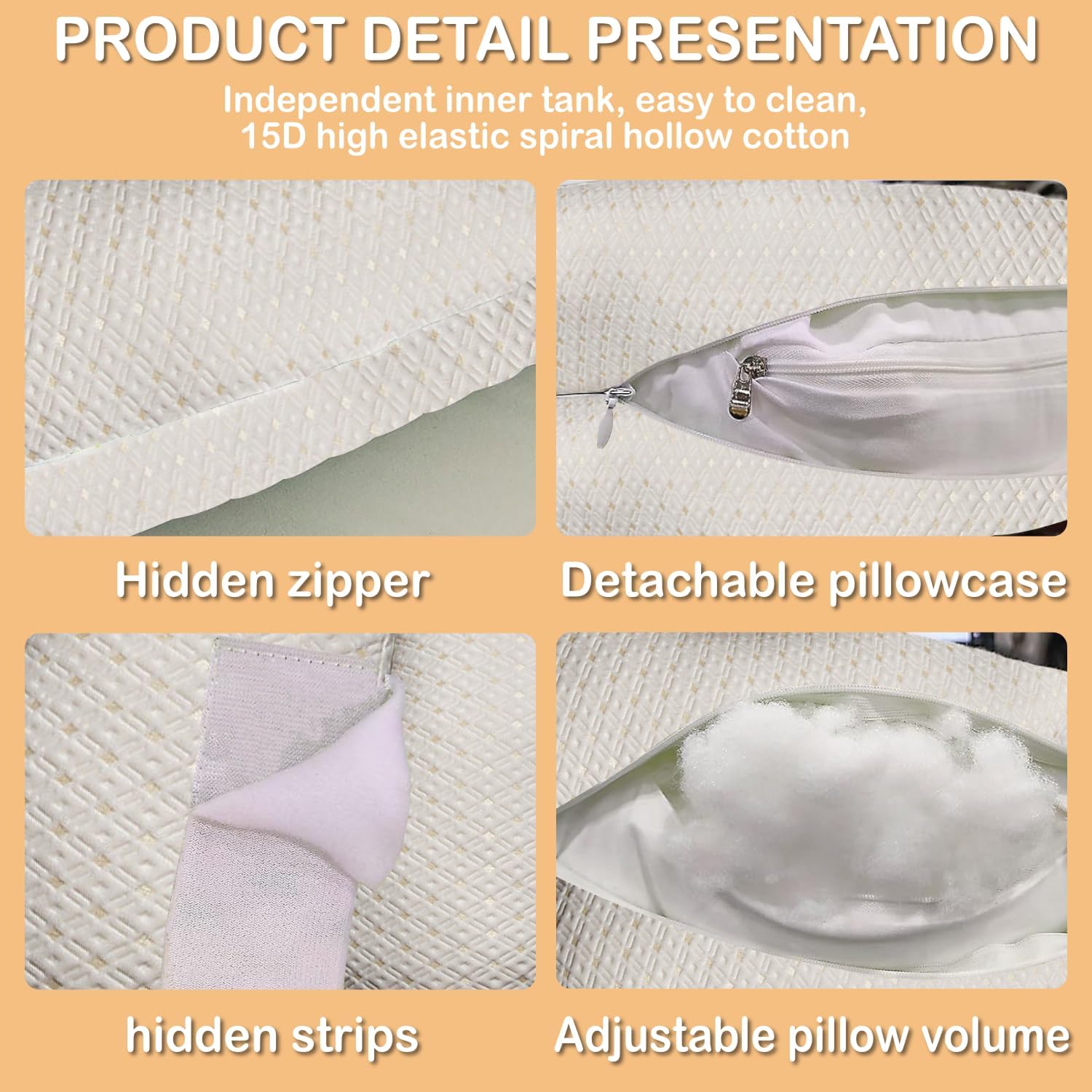 Oskeray Pregnancy Pillow with Detachable Adjustable Support