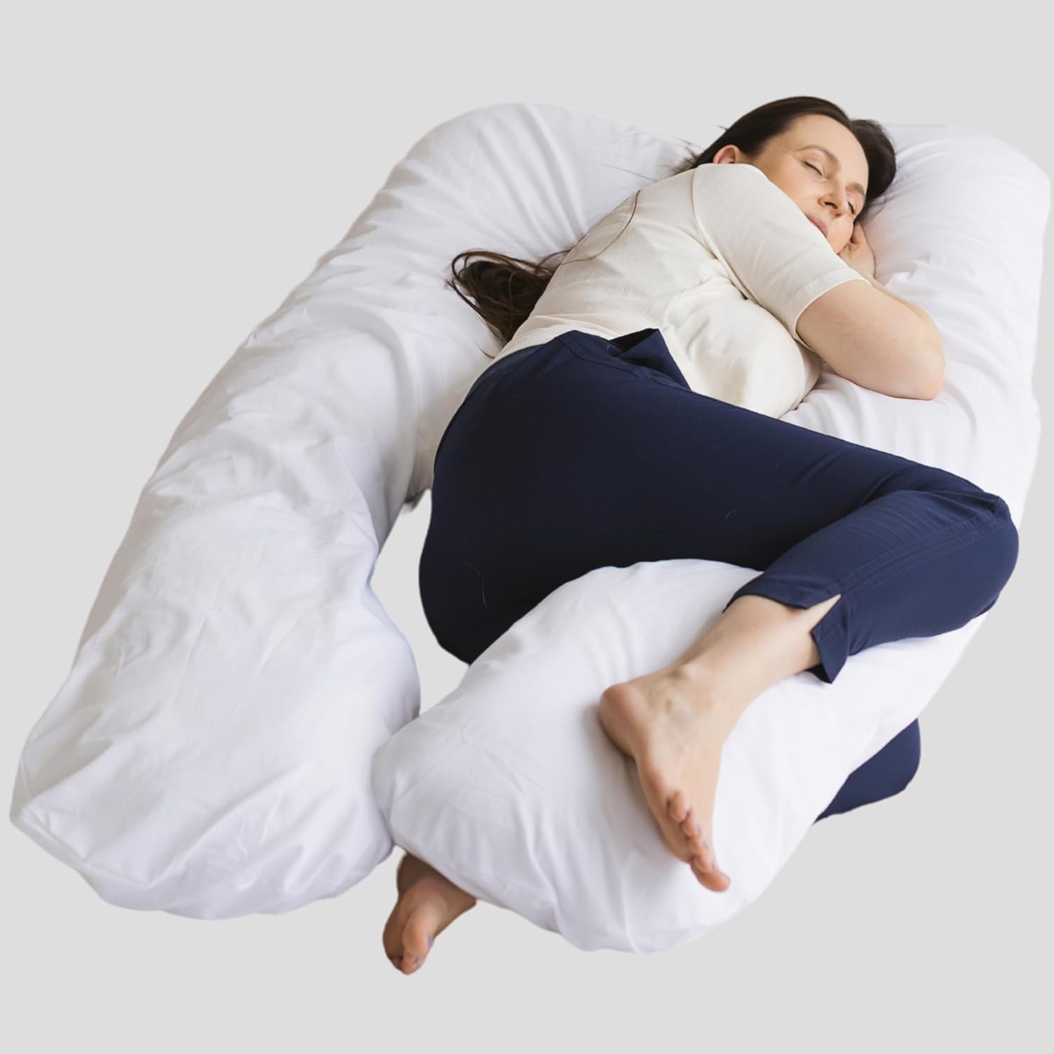 MINICAMP Organic U-Shape Pregnancy Pillow for Support and Comfort