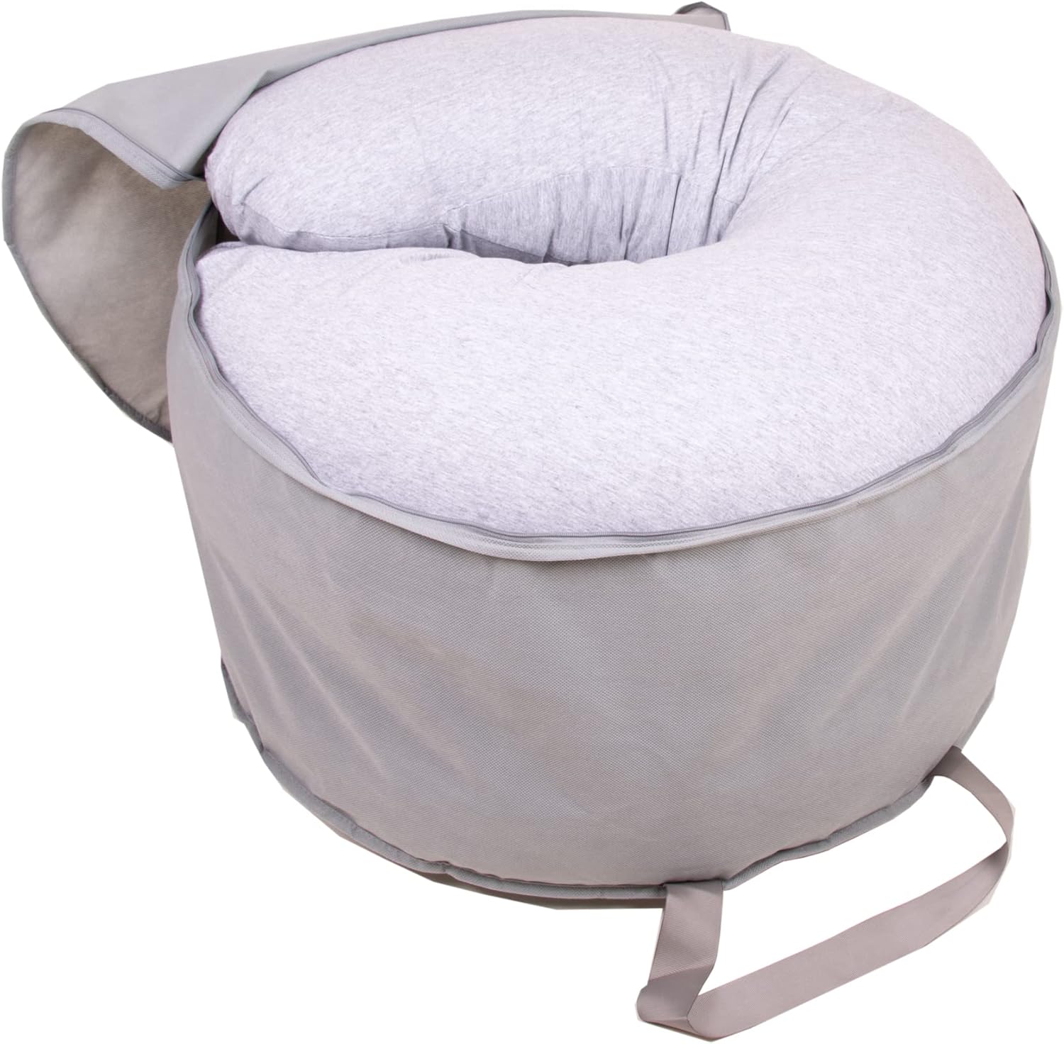 Bed Buddy Full Body Pillow and C-Shape Maternity Pillow - Gray