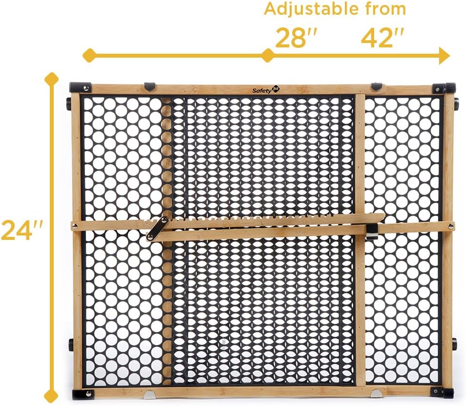 Safety 1st Bamboo Baby Gate with Door 24 High
