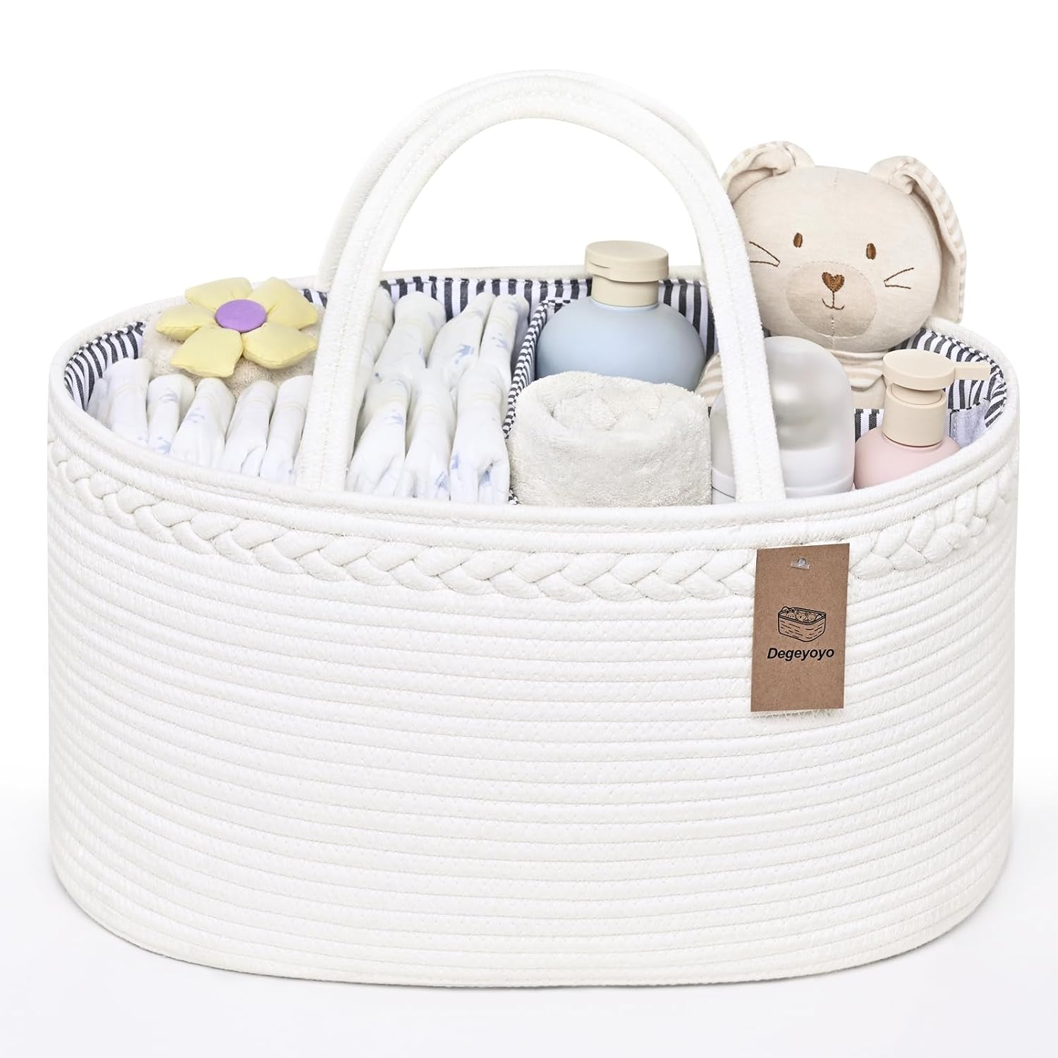 Degeyoyo Baby Diaper Caddy Organizer with Removable Divider