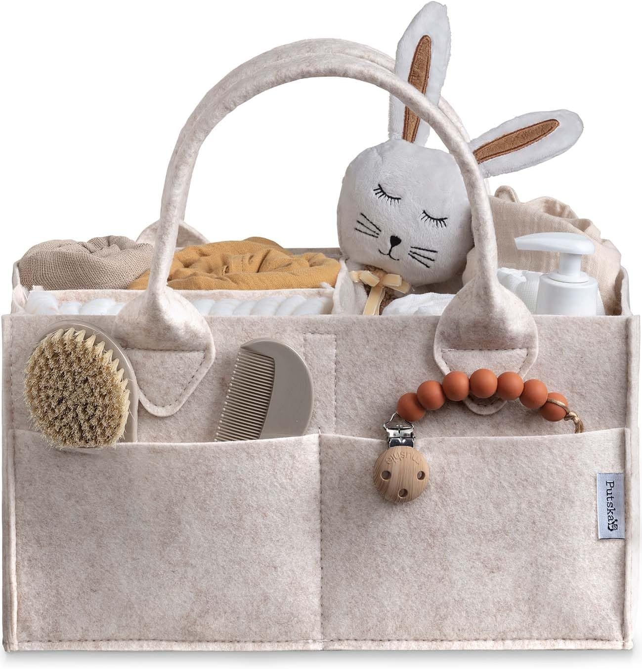 PUTSKA Nursery Essentials Set Diaper Caddy Stuffed Animal Storage